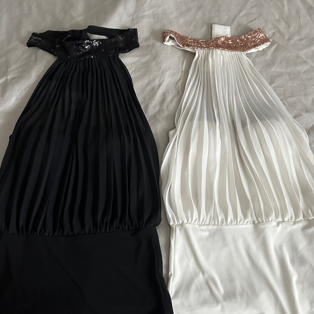 Women’s Windsor Halter Tops Black and Ivory Sz Medium